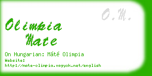 olimpia mate business card